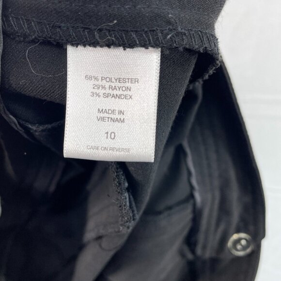 New York and Co Dress Pants Womens size 10 Black Slim Ankle Leg Stretch Career - Picture 4 of 8